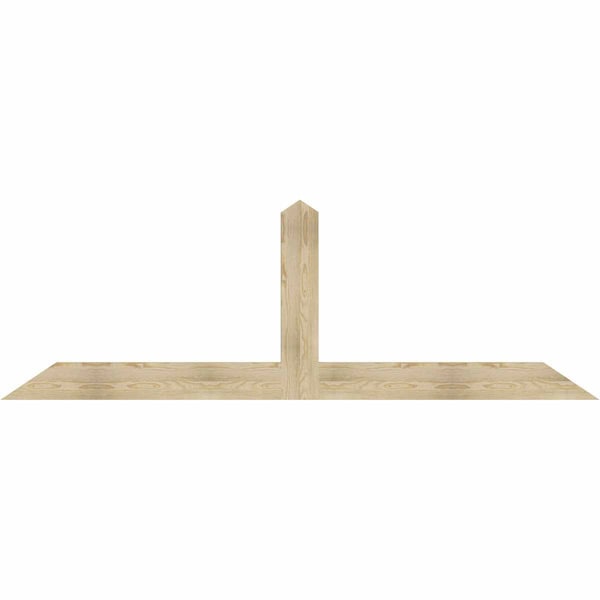 Ekena Millwork Portland Rough Sawn Timber Gable Bracket, Douglas Fir, 96"W x 32"H x 2"D x 6"F, 8/12 Pitch GBW096X32X0206POR00RDF - main